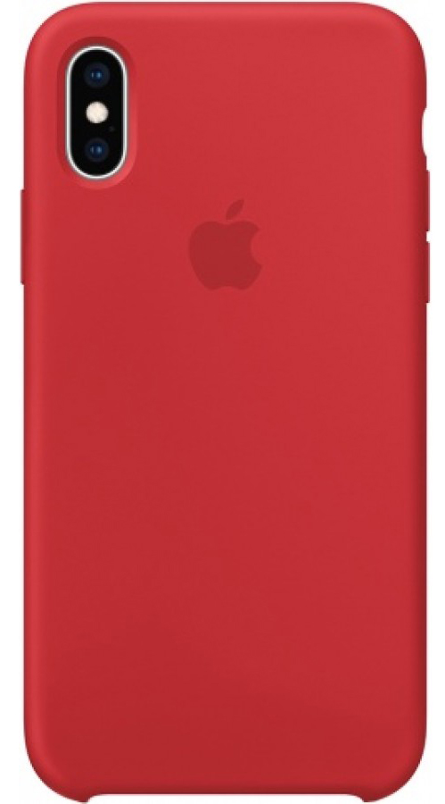 Чехол Silicone Case для iPhone Xs Max красный в Тюмени